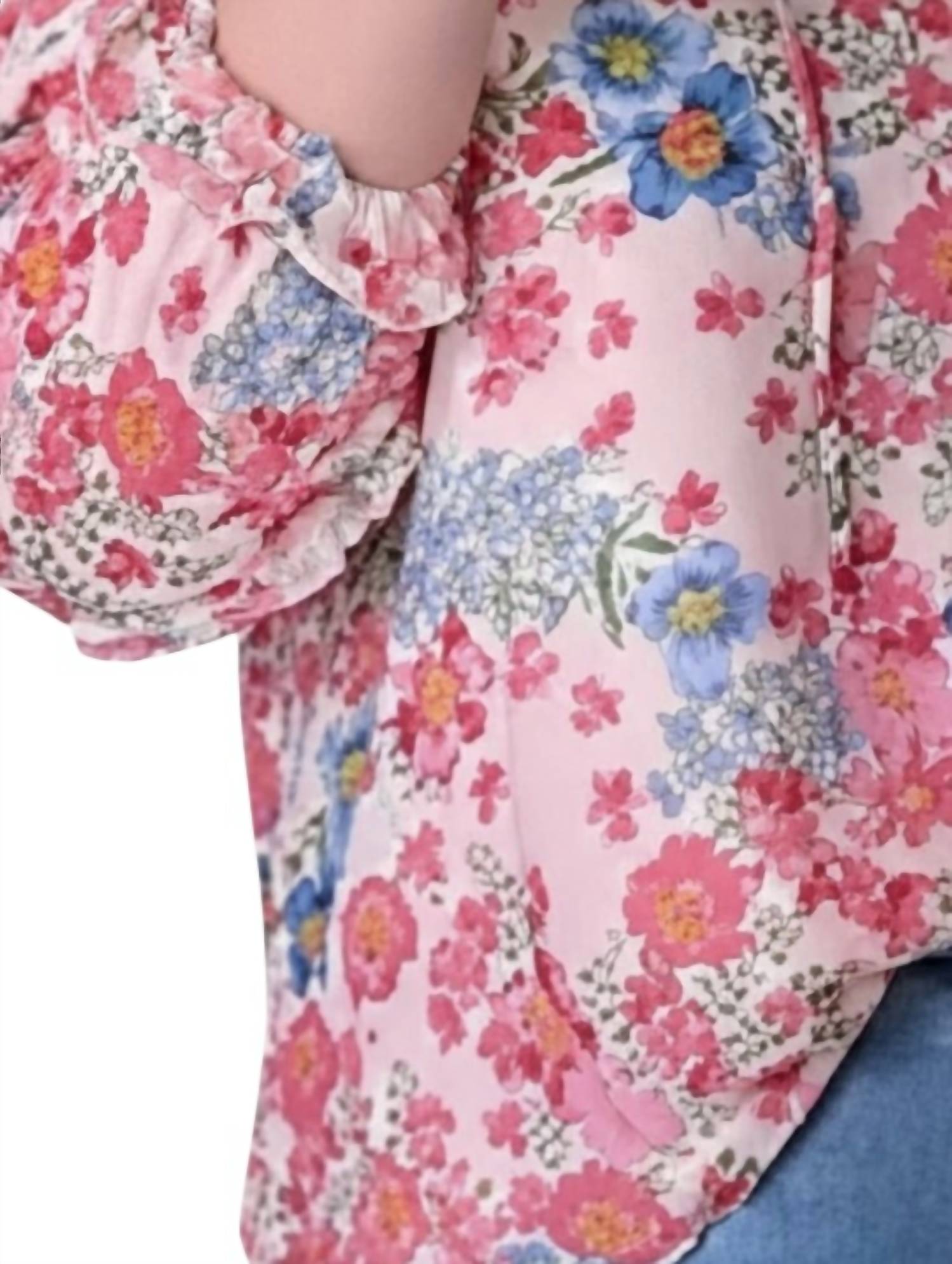 Curve Market - Macaron Floral Blouse