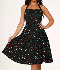 Orchid Bloom - Halter Swing Dress