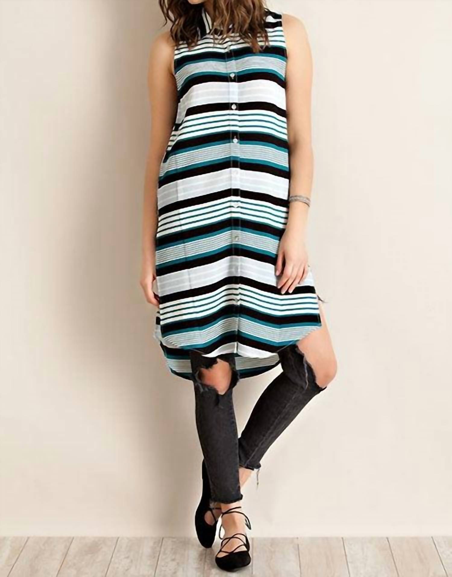 Entro - Jade Button Down Shirt Dress