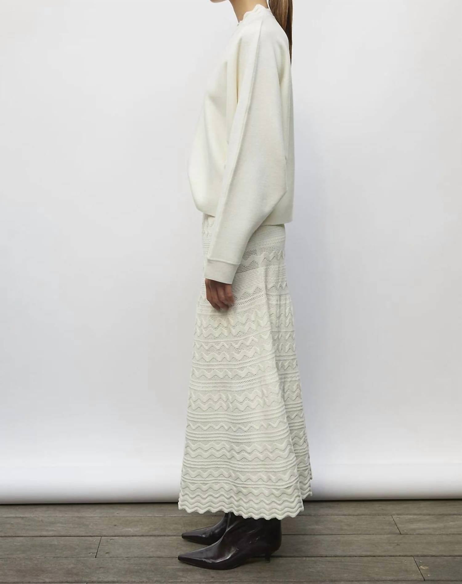 Molli - Dario Knit Scalloped Collar Sweater