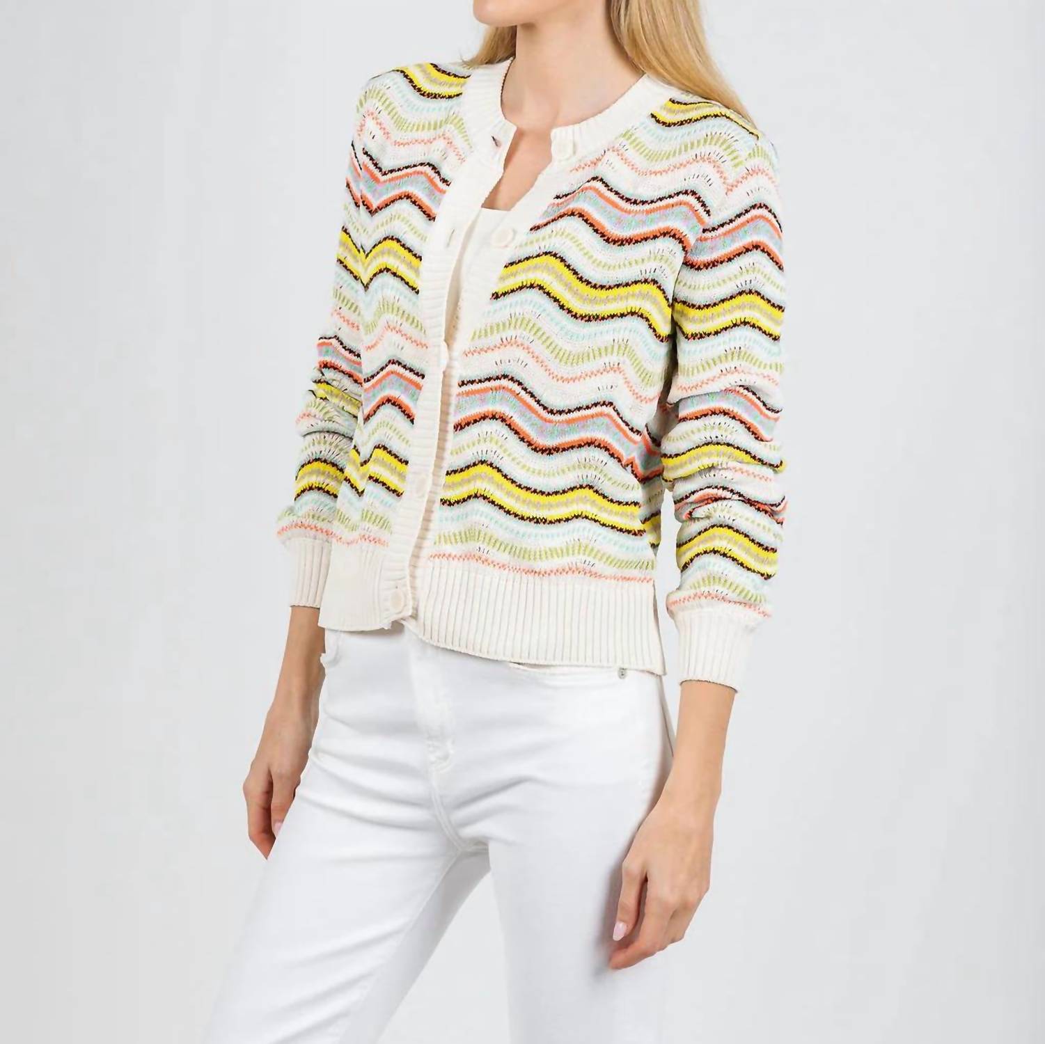 Aldo Martins - Kilie Waves Button Front Cardigan