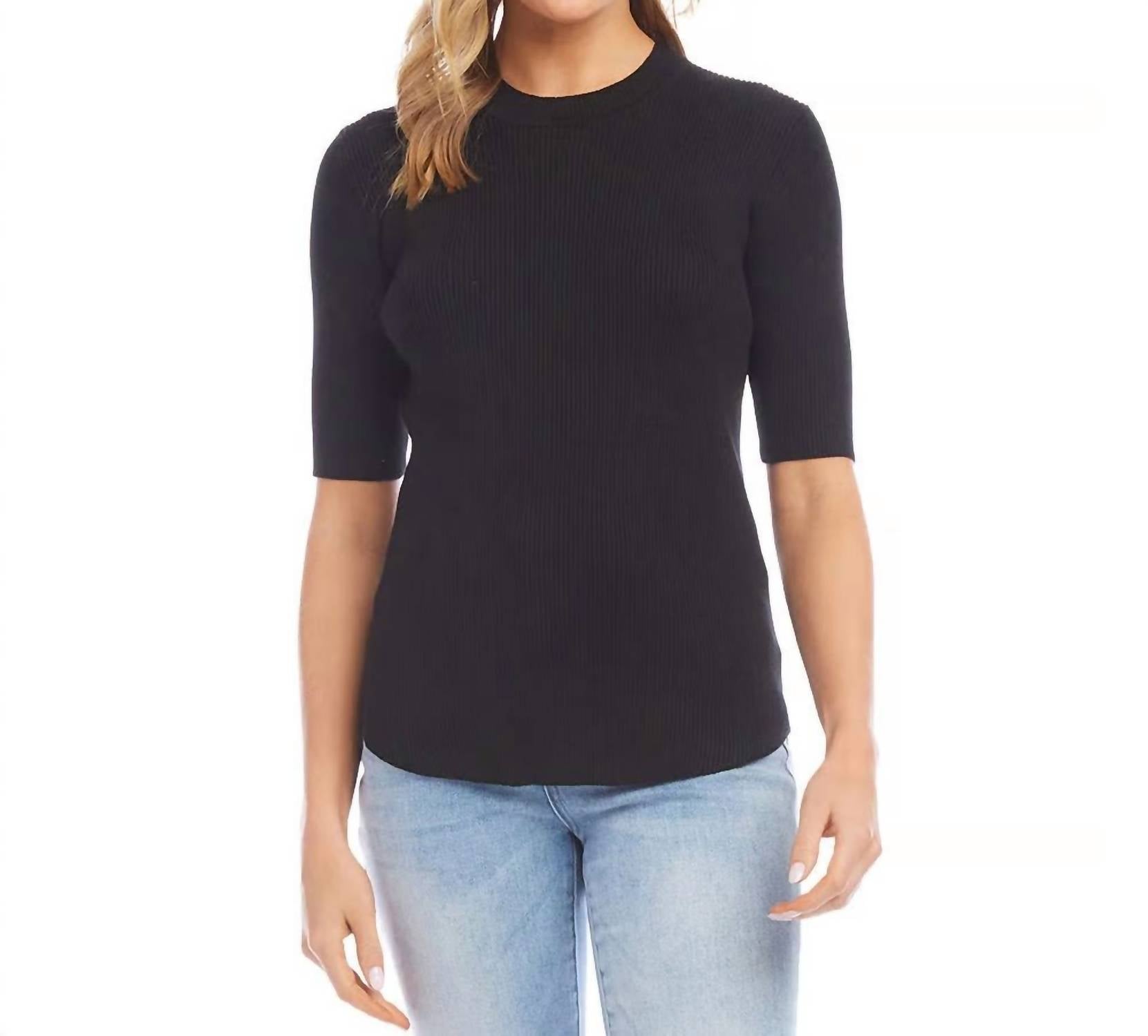 Karen Kane - Brissa Short Sleeve Ribbed Sweater