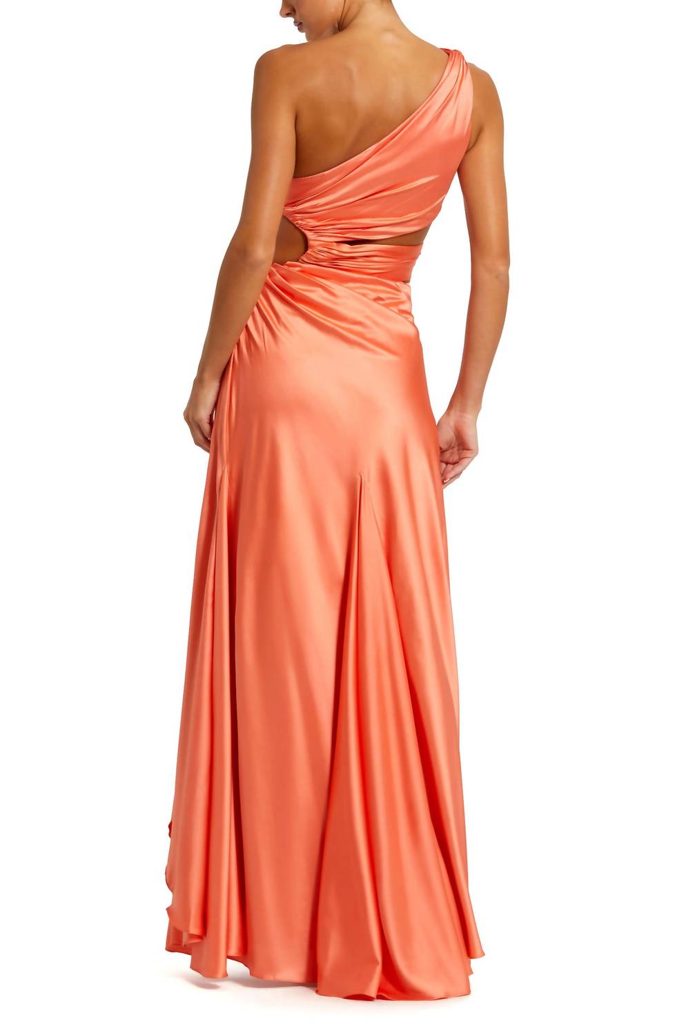 Mac Duggal - Cut Out One Shoulder Satin Gown