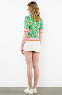 Thml - Harley Short Sleeve Pattern Knit Top