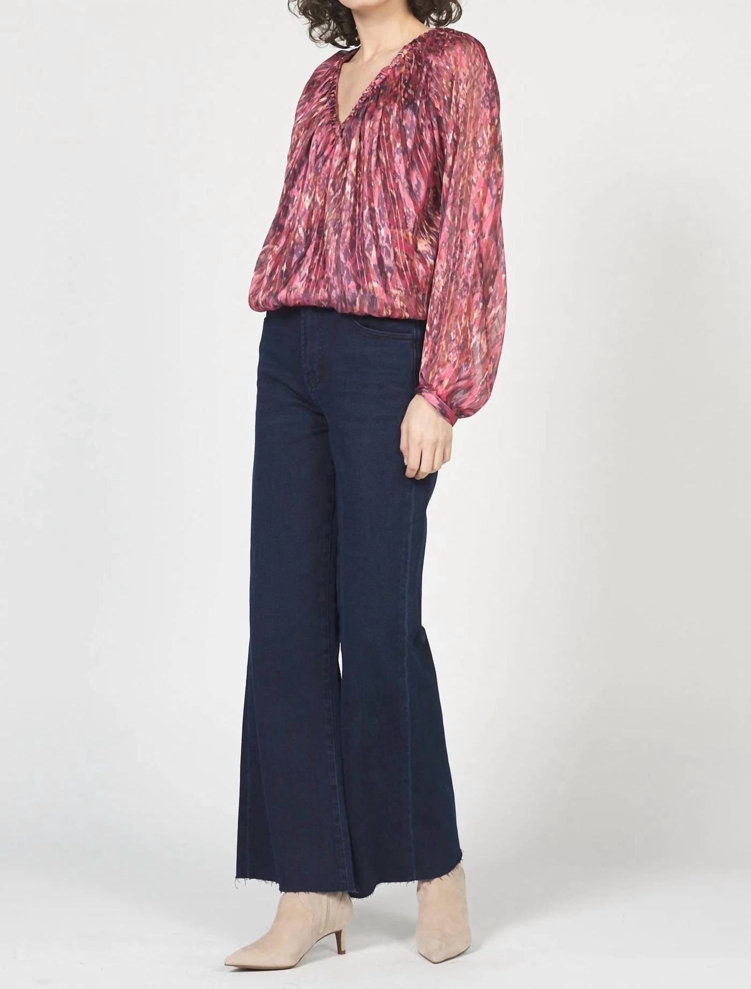 Dear John Denim - Piaf V Neck Balloon Sleeve Top