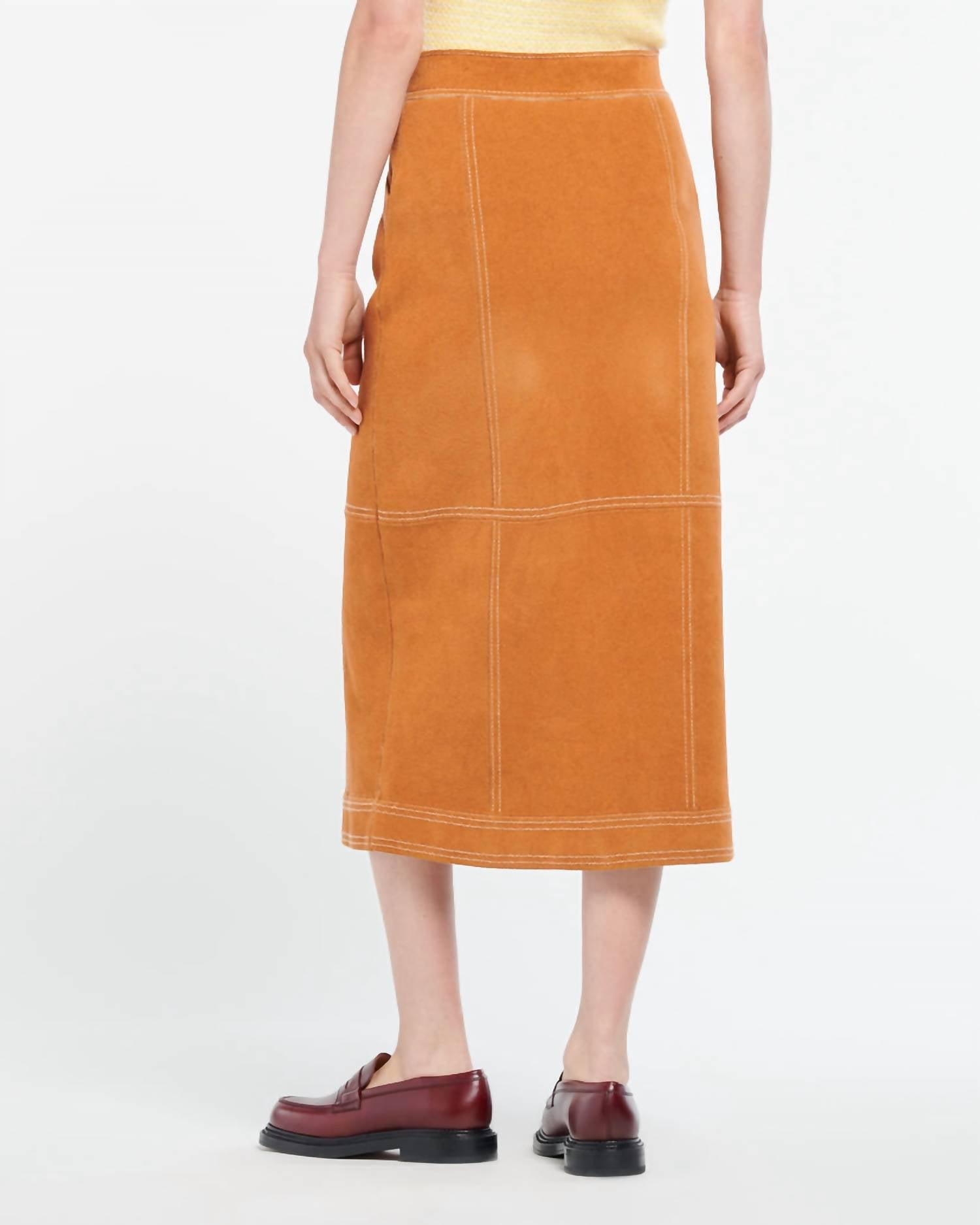 Barrie - Suede Effect Long Midi Skirt