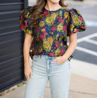 Thml - Puff Sleeve Textured Detail Top