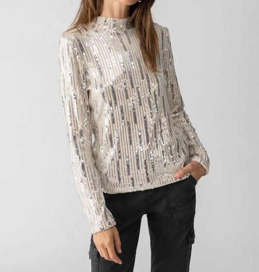 Sanctuary - Sequin Mock Top