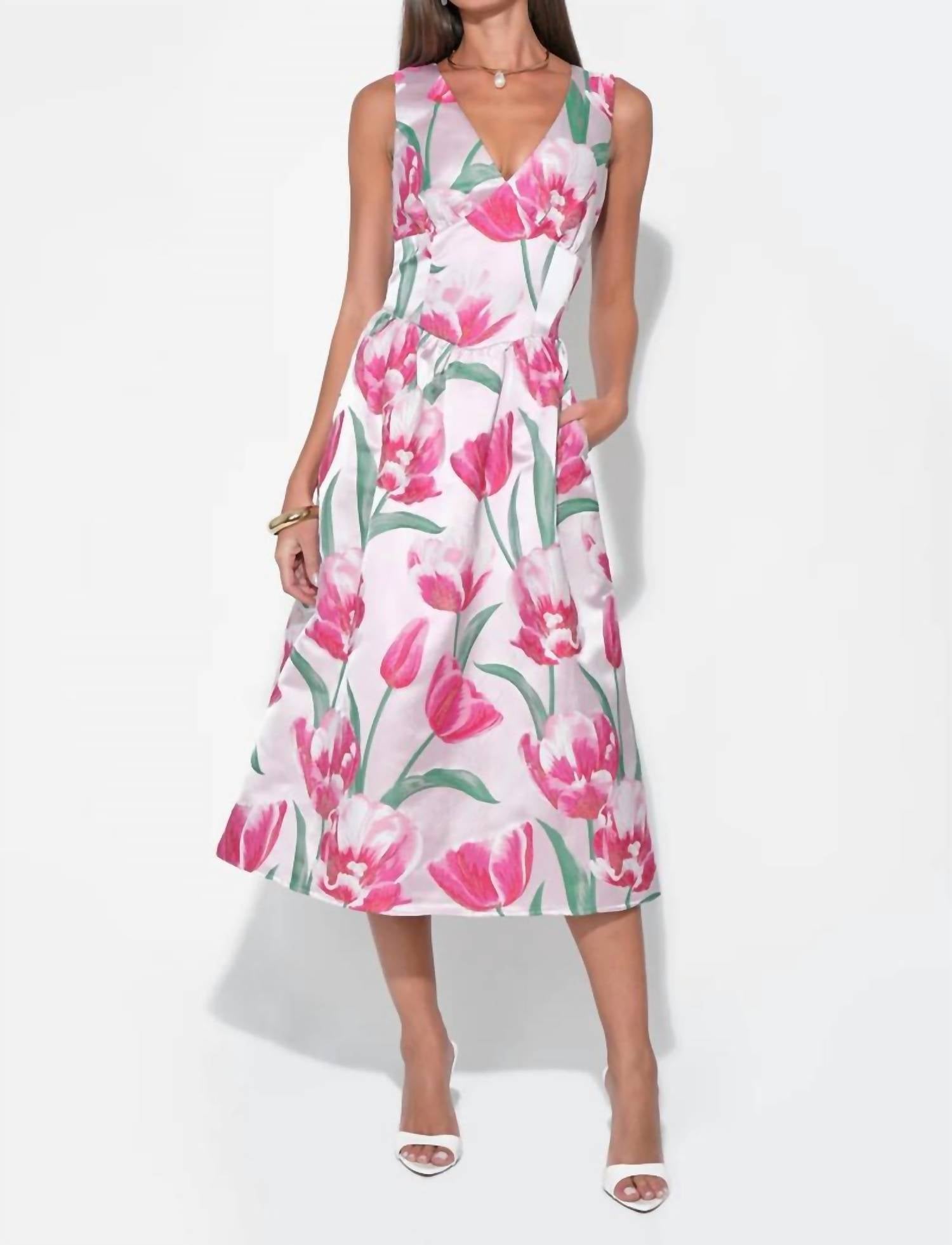 adelyn rae Amira sweet Dress in tulip floral - women's dress