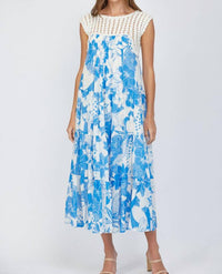 Fate - Crochet Top Detail Tiered Maxi Dress