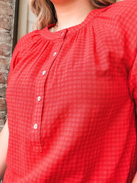 Tribal - Short Sleeve Button Front Blouse