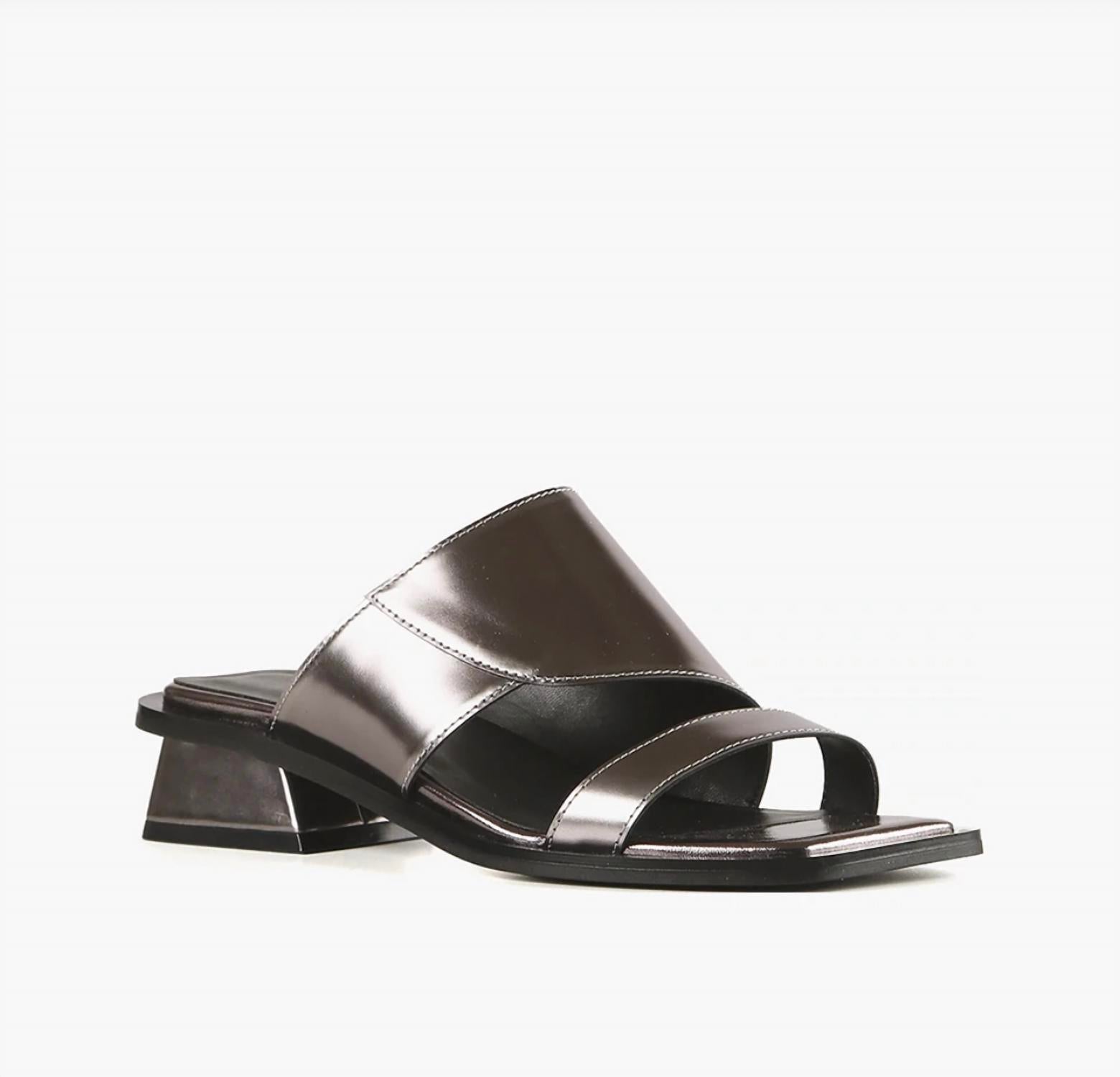 ALL BLACK Women's Angle Mules in pewter - women's shoe