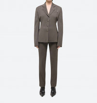 HELMUT LANG Combo Modest Suit Shirt in light brown melange - women's jacket