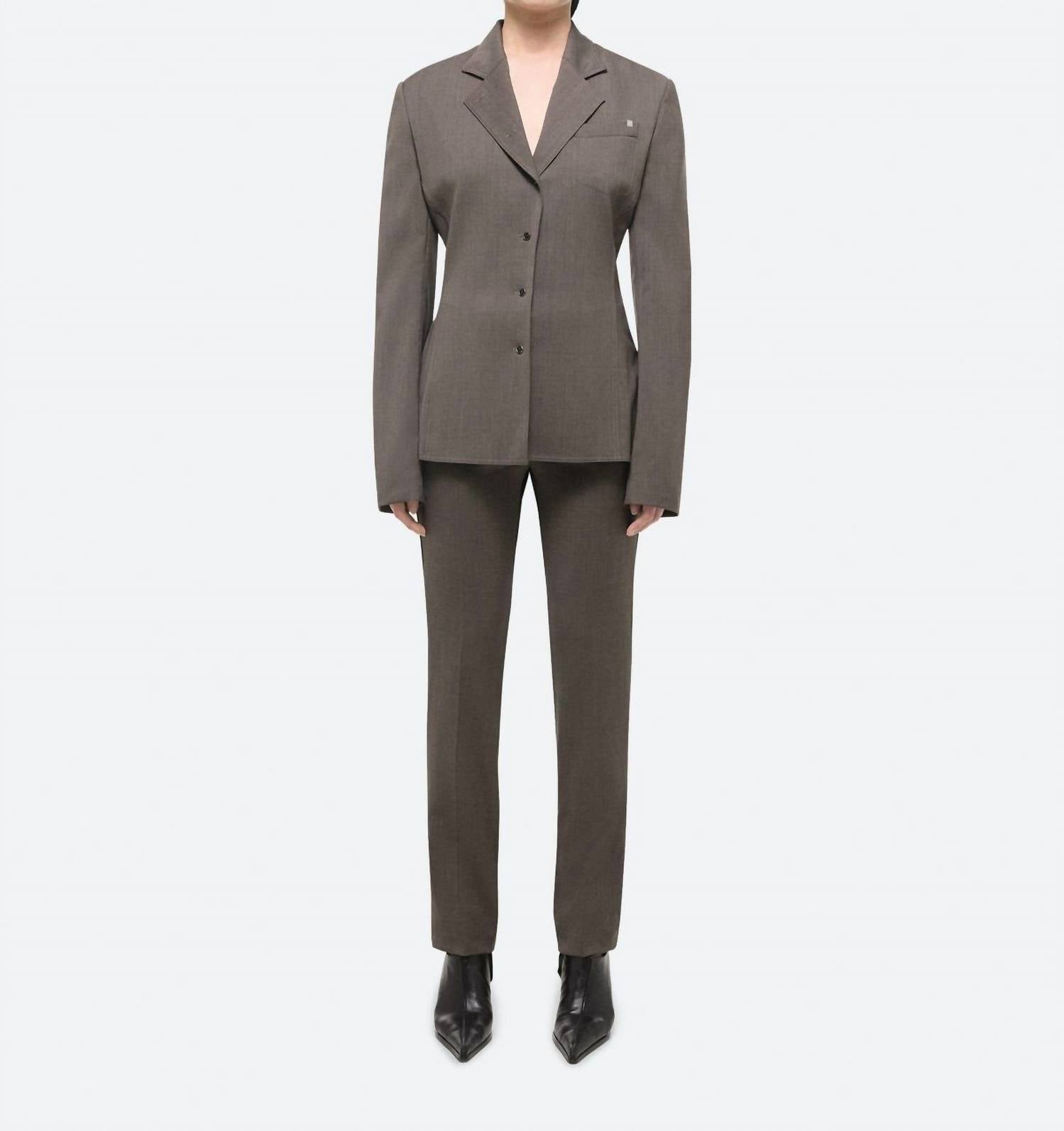 HELMUT LANG Combo Modest Suit Shirt in light brown melange - women's jacket
