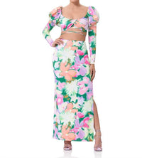 Afrm - Ryleigh Hi Waist Maxi Side Slit Skirt