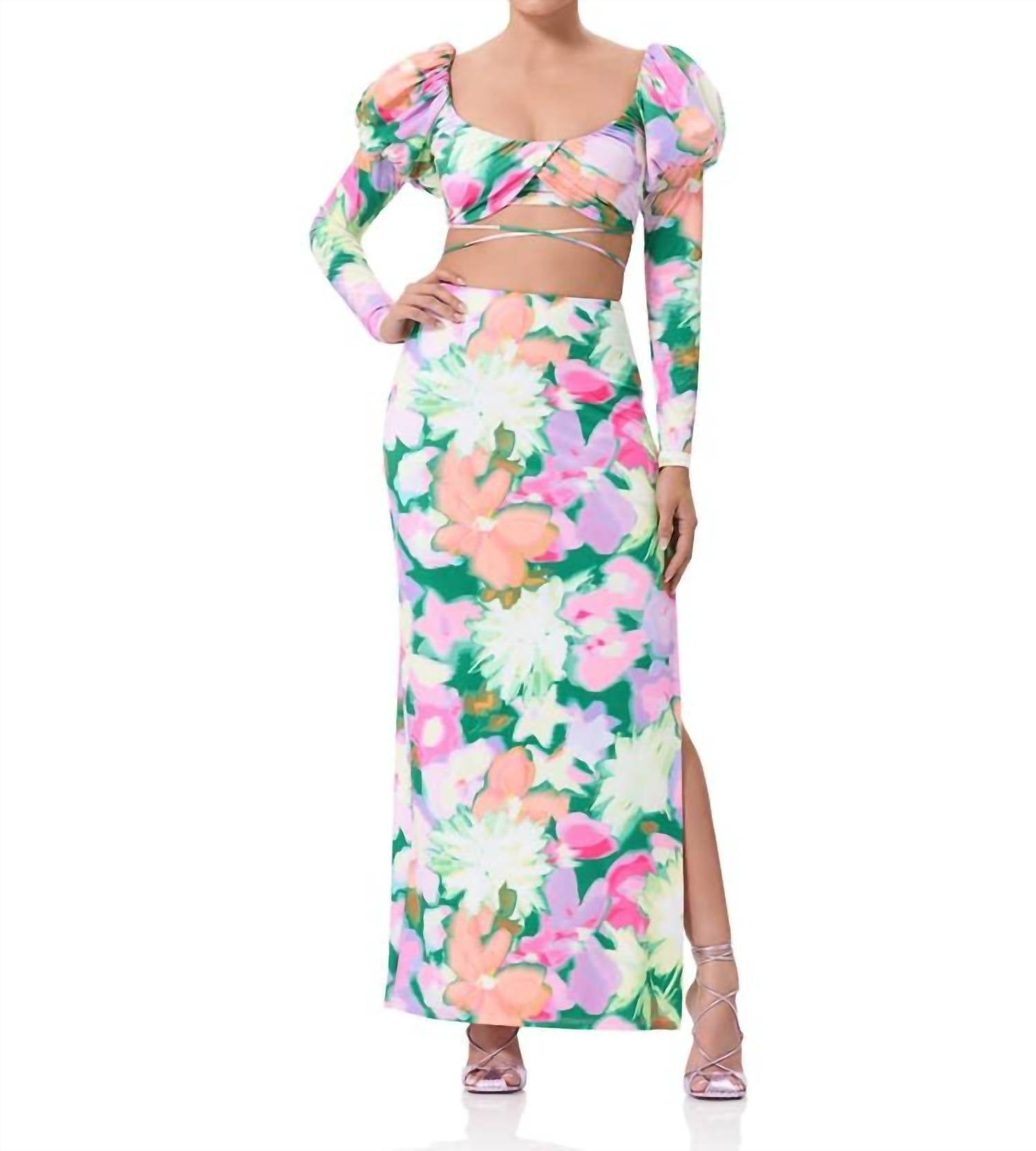 Afrm - Ryleigh Hi Waist Maxi Side Slit Skirt