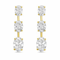 Diana M Jewels - Women's Oval Lab-Grown Diamond Stud Earrings (20.00 Ct TCW) - Signature