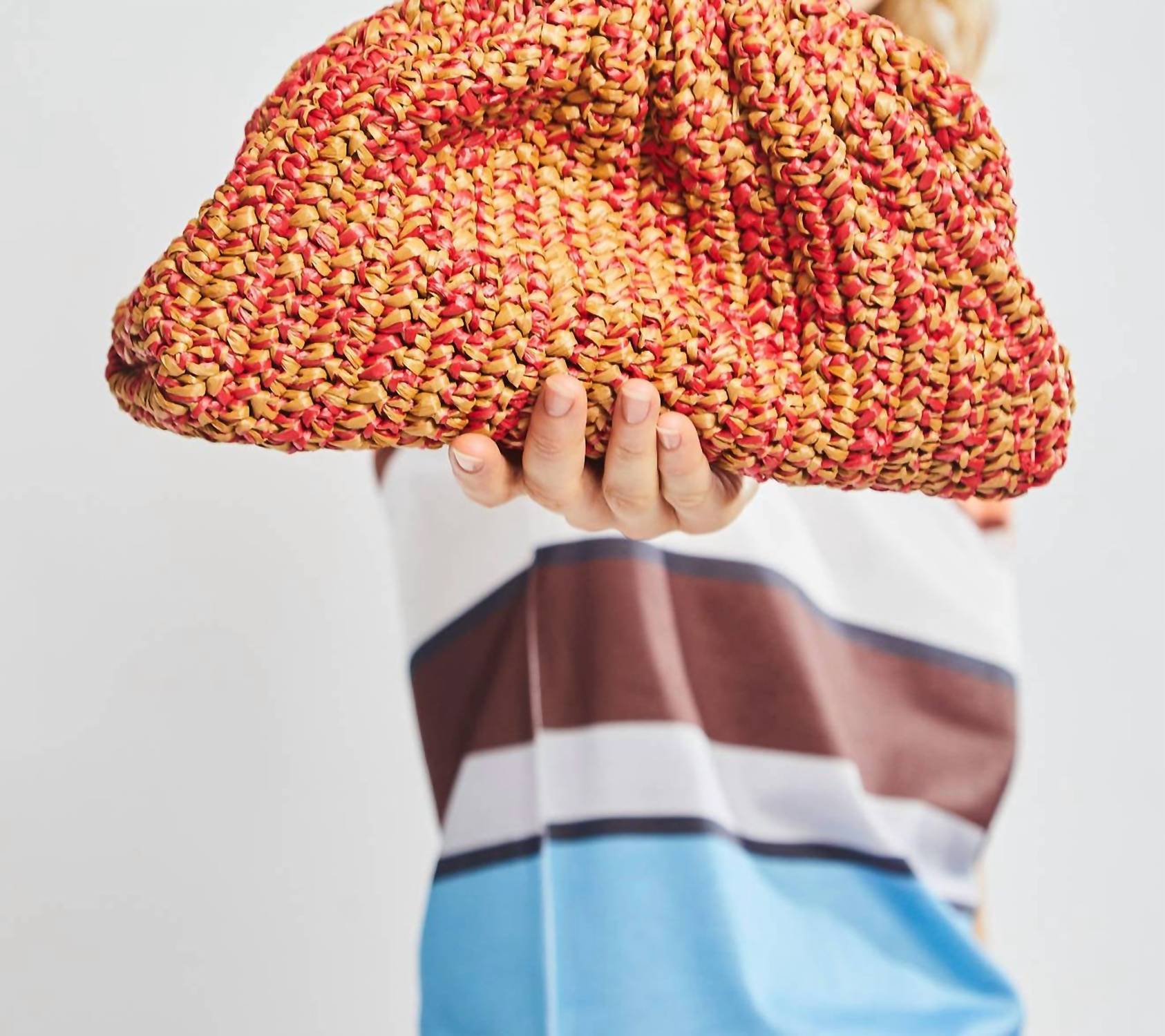 Maria La Rosa - Women's Melange Game Crochet Clutch Bag