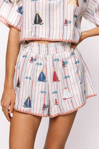 Queen Of Sparkles - Striped Sailboat Shorts