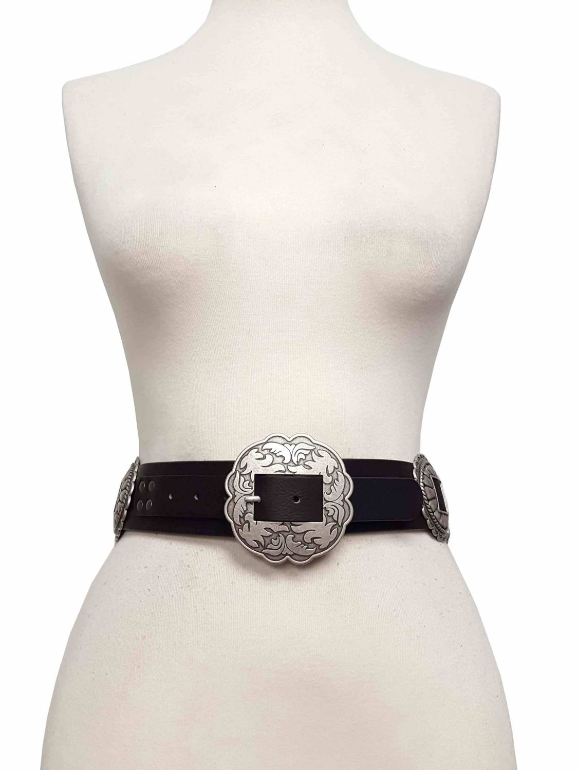 Axesoria West - Women's Fully Packed Concho Wide Western Belt