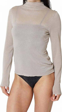 Find Me Now - Light Lurex Mockneck Top