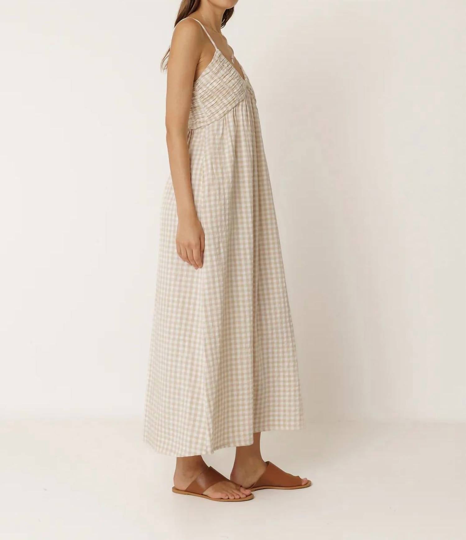 Indi & Cold - Gingham Strap Dress