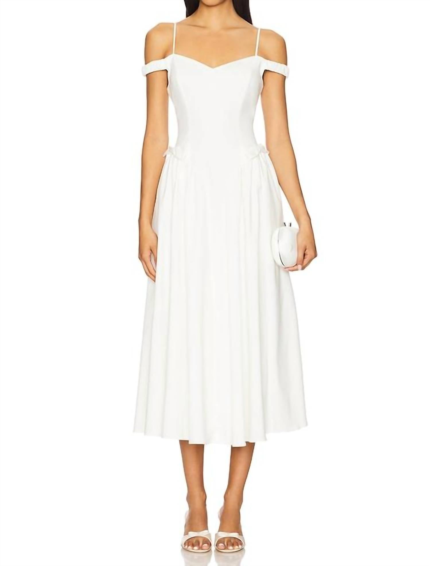 ASTR Elvinia Midi Dress in white - women's dress