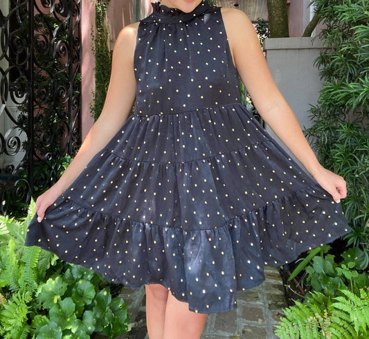 Tcec - Breakfast at Tiffanys Shimmer Polka Dot Dress