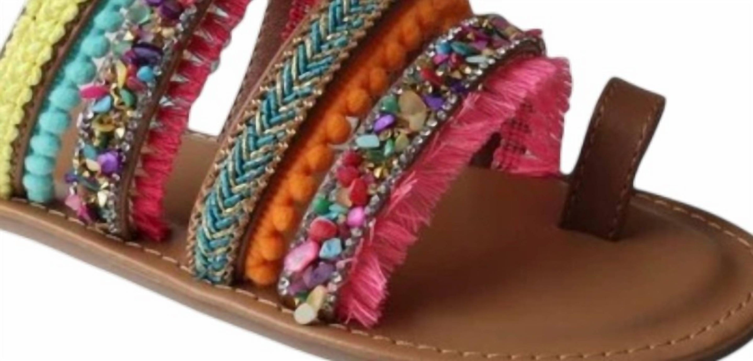 Camel Threads Women's Boho Flat Sandals in camel - women's sandal - alternate view