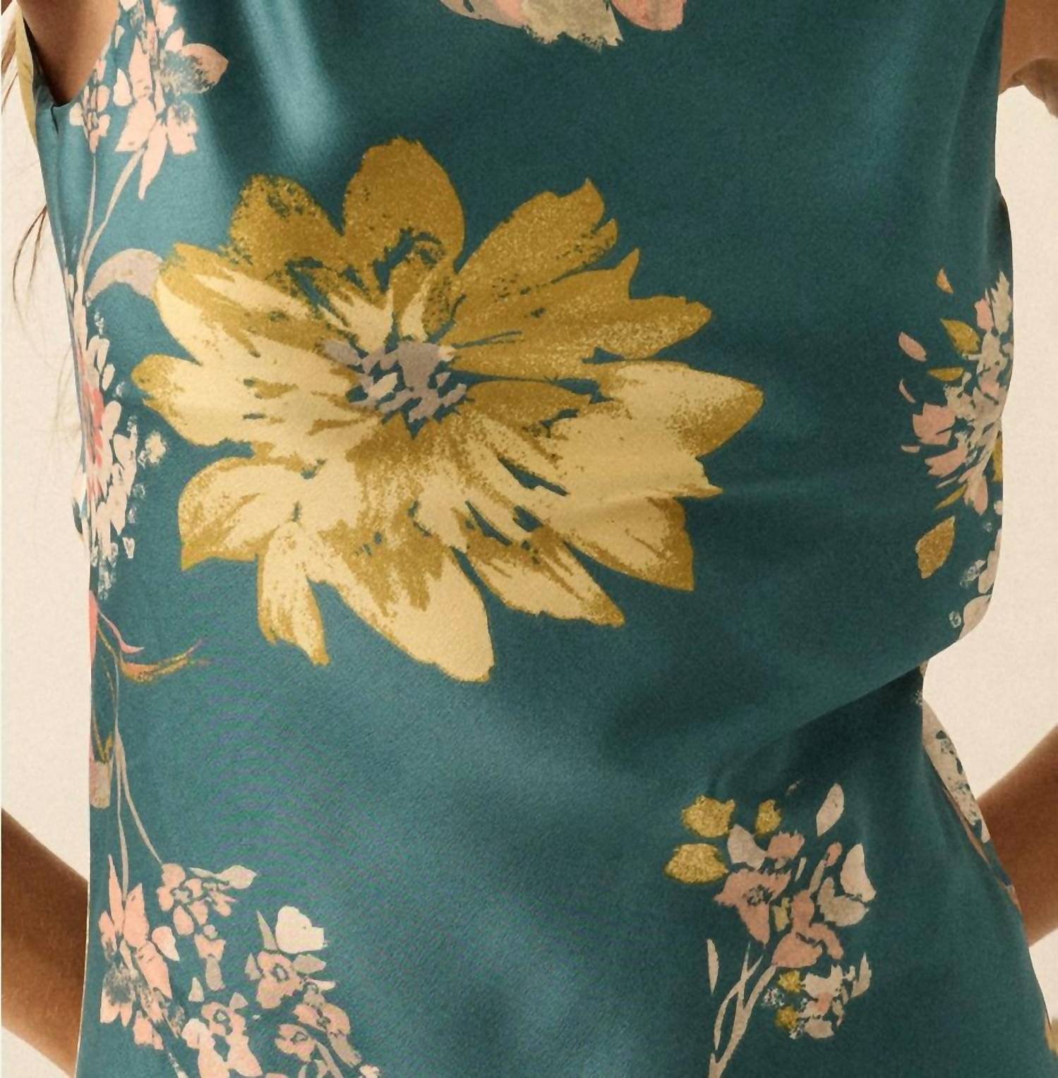 Promesa - Claudia Floral Satin Cowl Back Maxi Dress