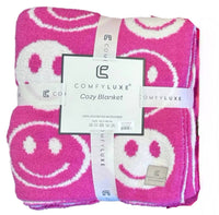 Comfy Luxe - Smiley Face Cozy Blanket