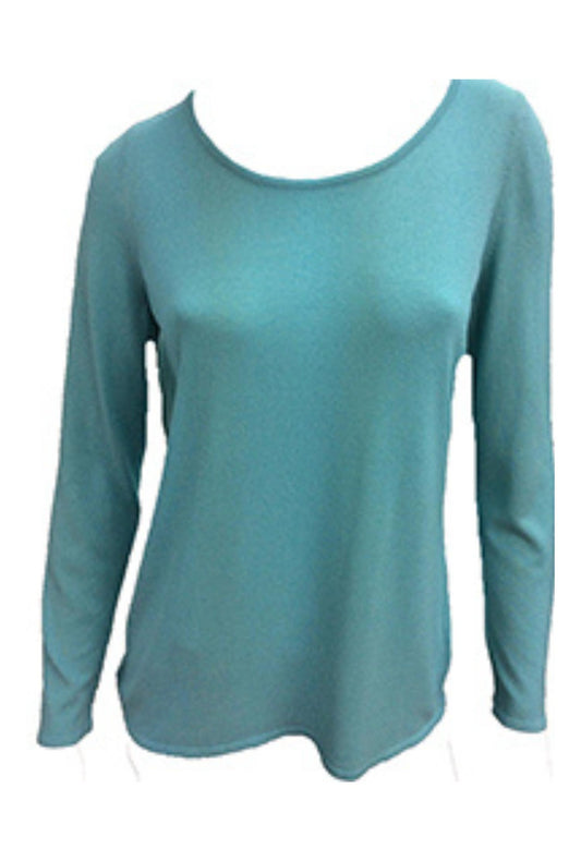 LONG SLEEVE SCOOP NECK TOP