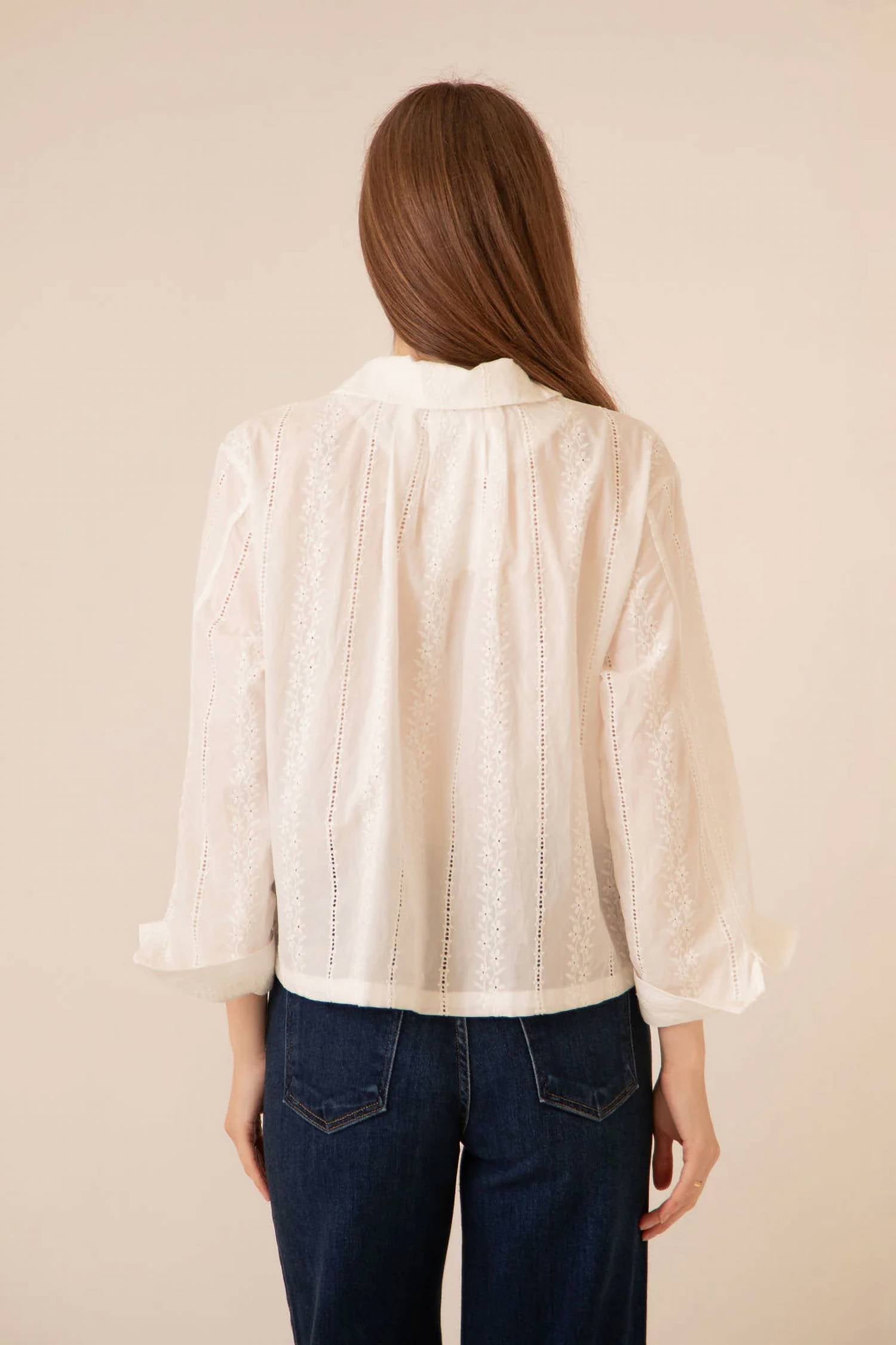 Bailey Rose - Cleo Lace Button Down Shirt