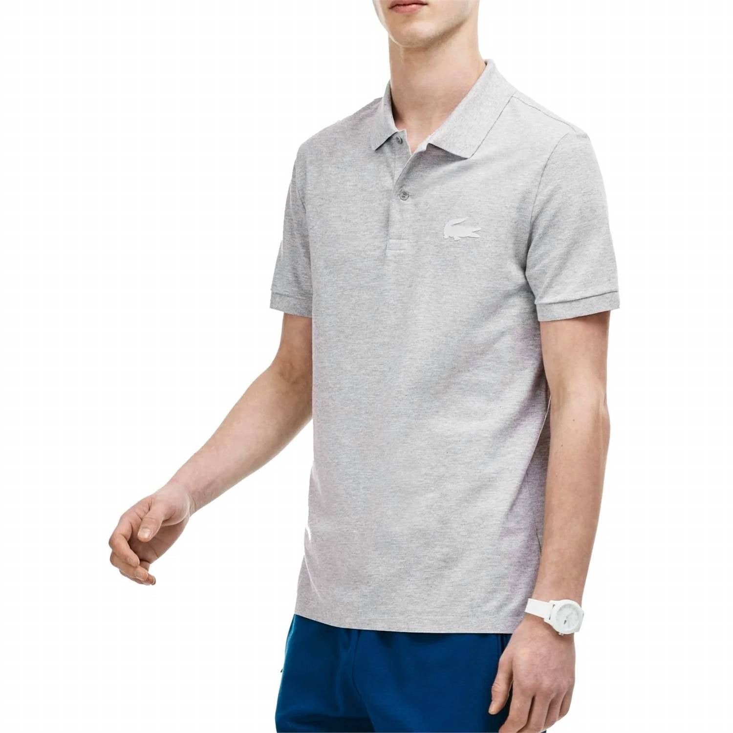 Lacoste - Men's Slim Fit Rubber Crocodile Stretch Piqué Polo Shirt