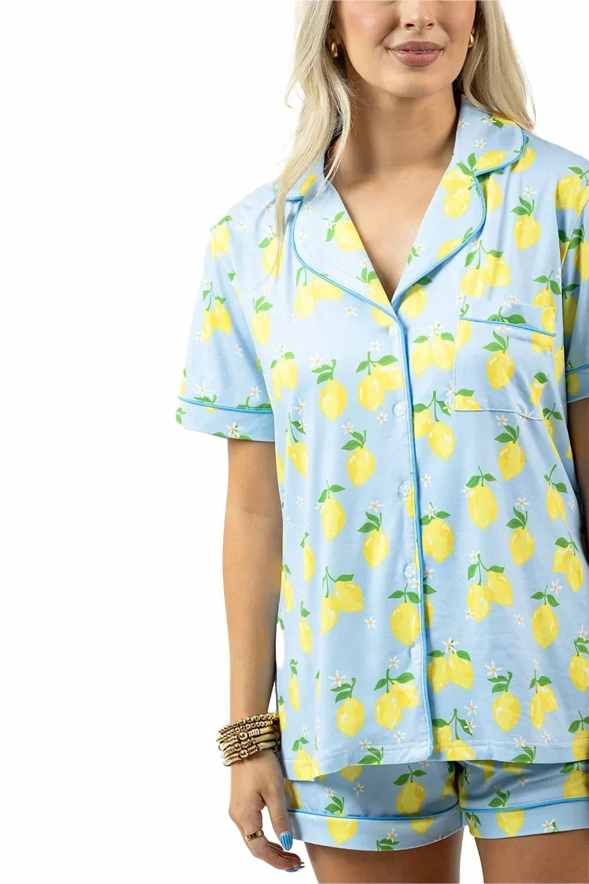 Katydid - Zesty Lemons Two Piece Pajama Set