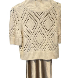 Design History - Women's Short Sleeve Sweater Slip Dress