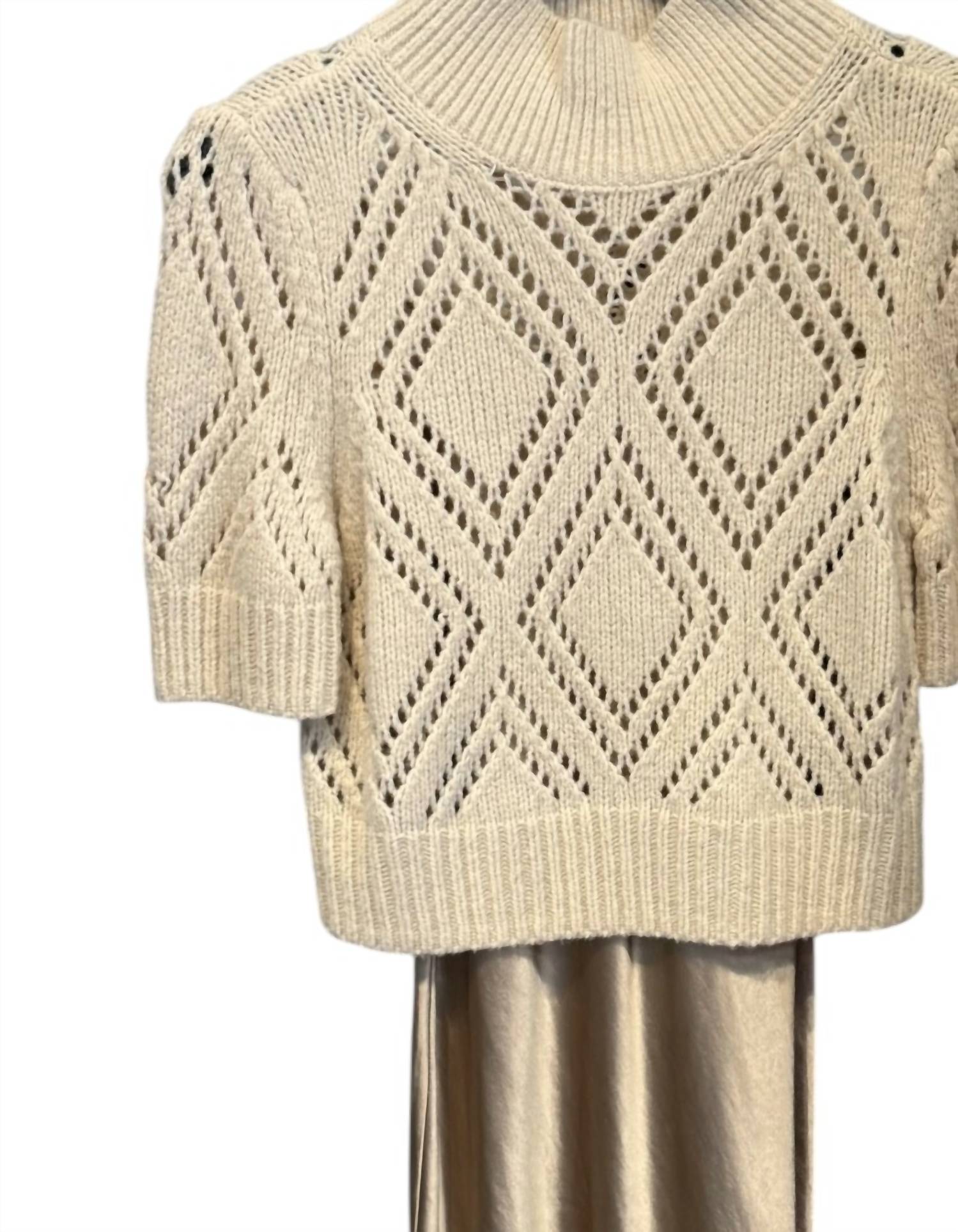 Design History - Women's Short Sleeve Sweater Slip Dress