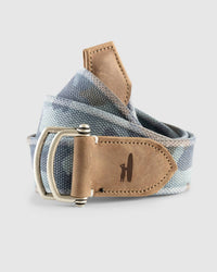 JOHNNIE-O Men's Washed Camo Belt in blue - men's accessory