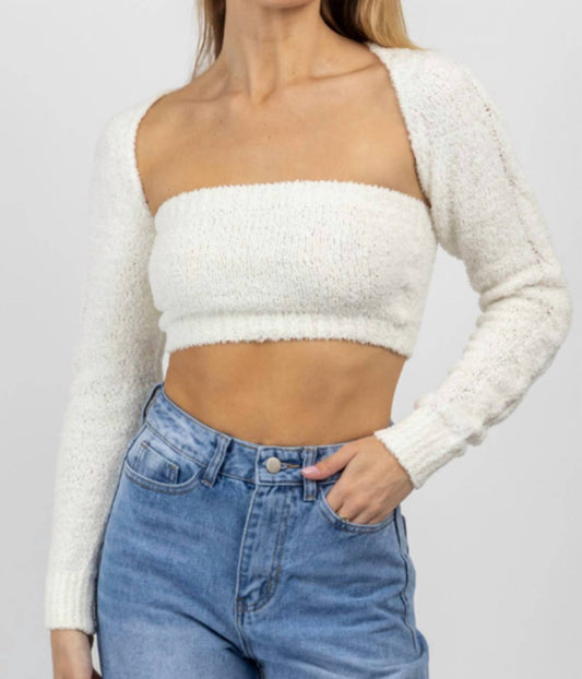 MATCH MADE FUZZY BOLERO TOP