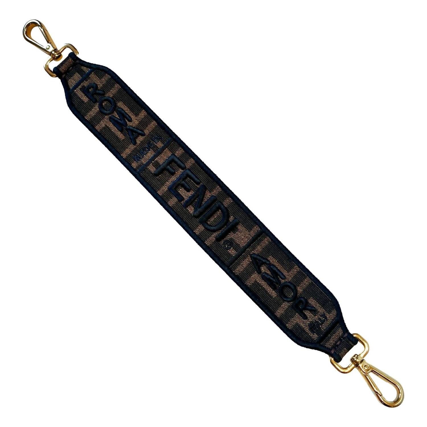 Fendi - Women's Roma Amor Embroidered Zucca Canvas Mini Strap