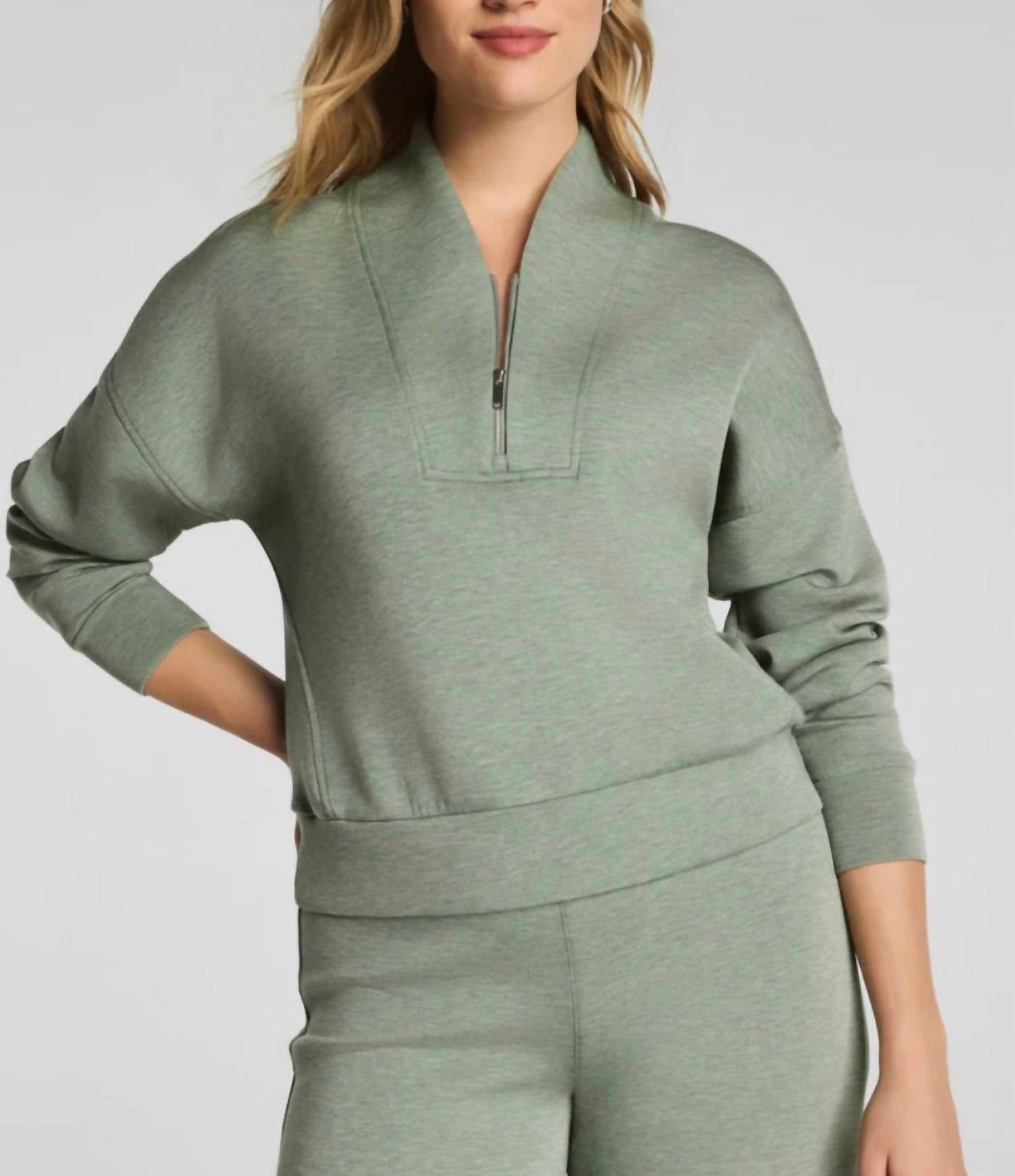 Spanx - Shawl Collar Half Zip Top