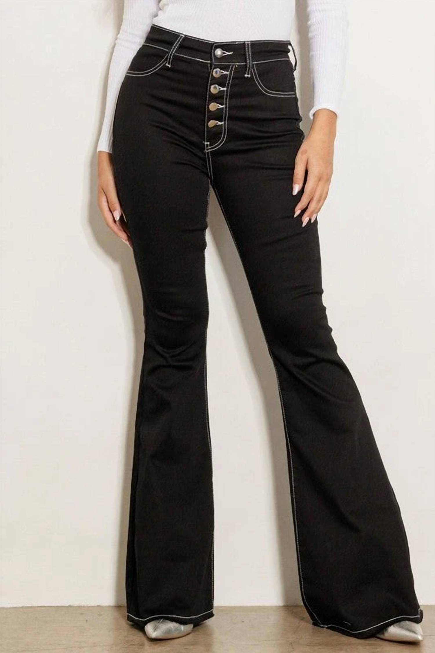 Vibrant M.I.U - High Rise Flare Jeans