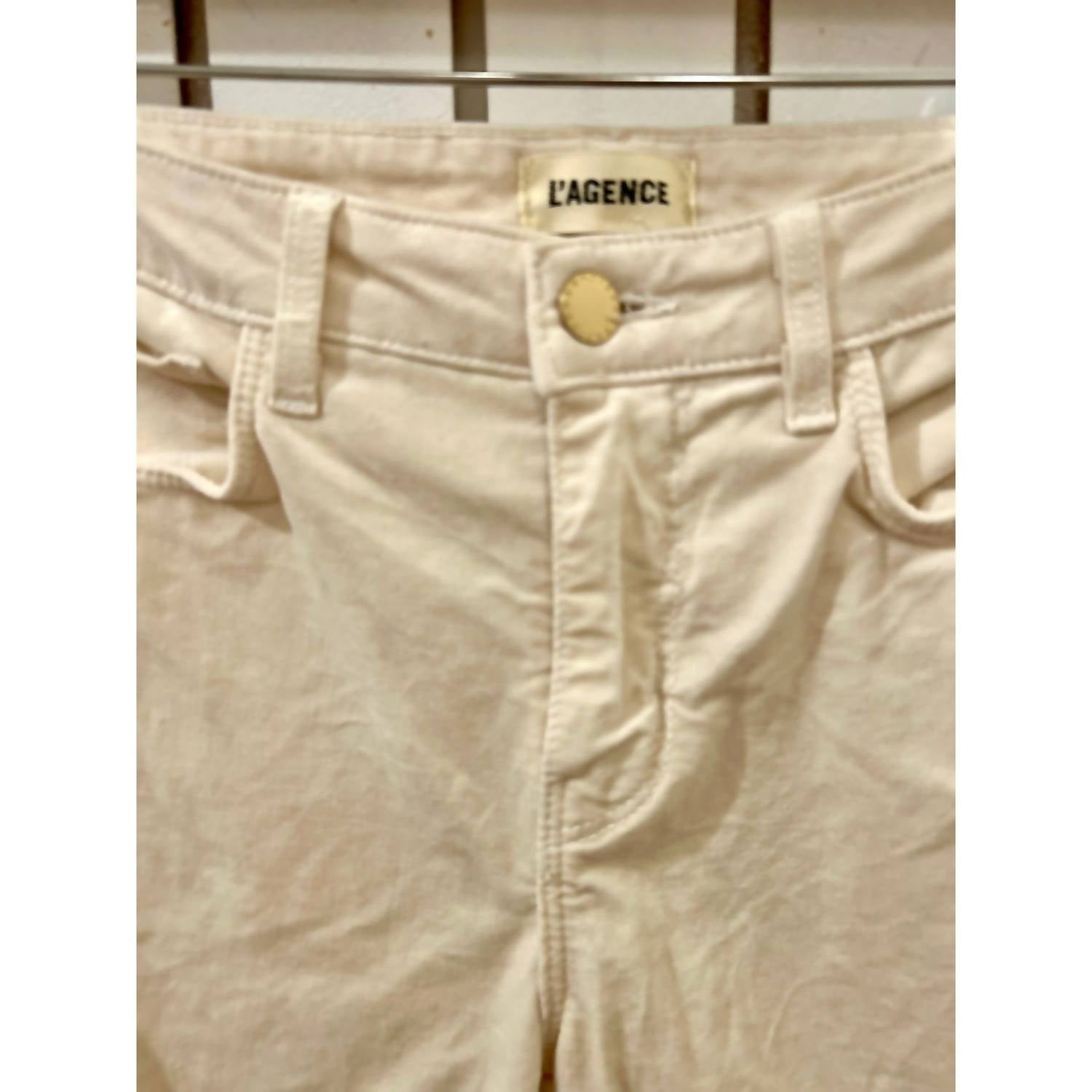 L'Agence - Women's Velvet Pants With Pearl Detail
