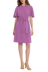 Donna Morgan - Juniper Tie Front Flutter Sleeves Dress