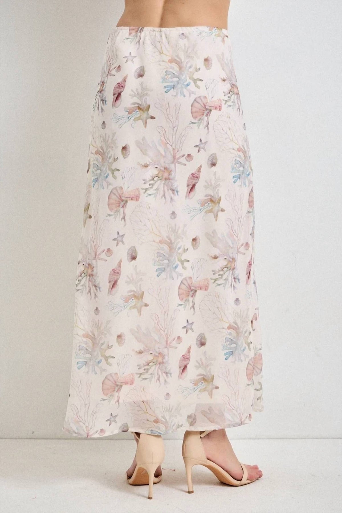 Polagram - Coral Reef Print Midi Skirt