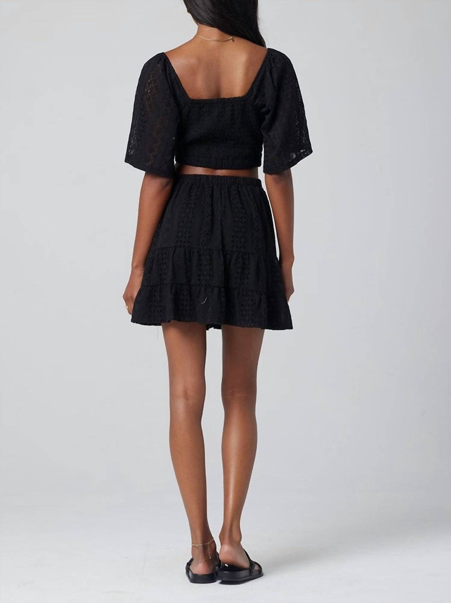 Saltwater Luxe - NOVA LACE SHORT SLEEVE MINI DRESS