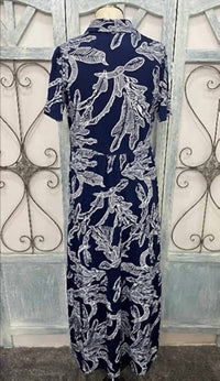 La Mer Luxe - Women's Knit Shortsleeve Desiree Maxi Dress