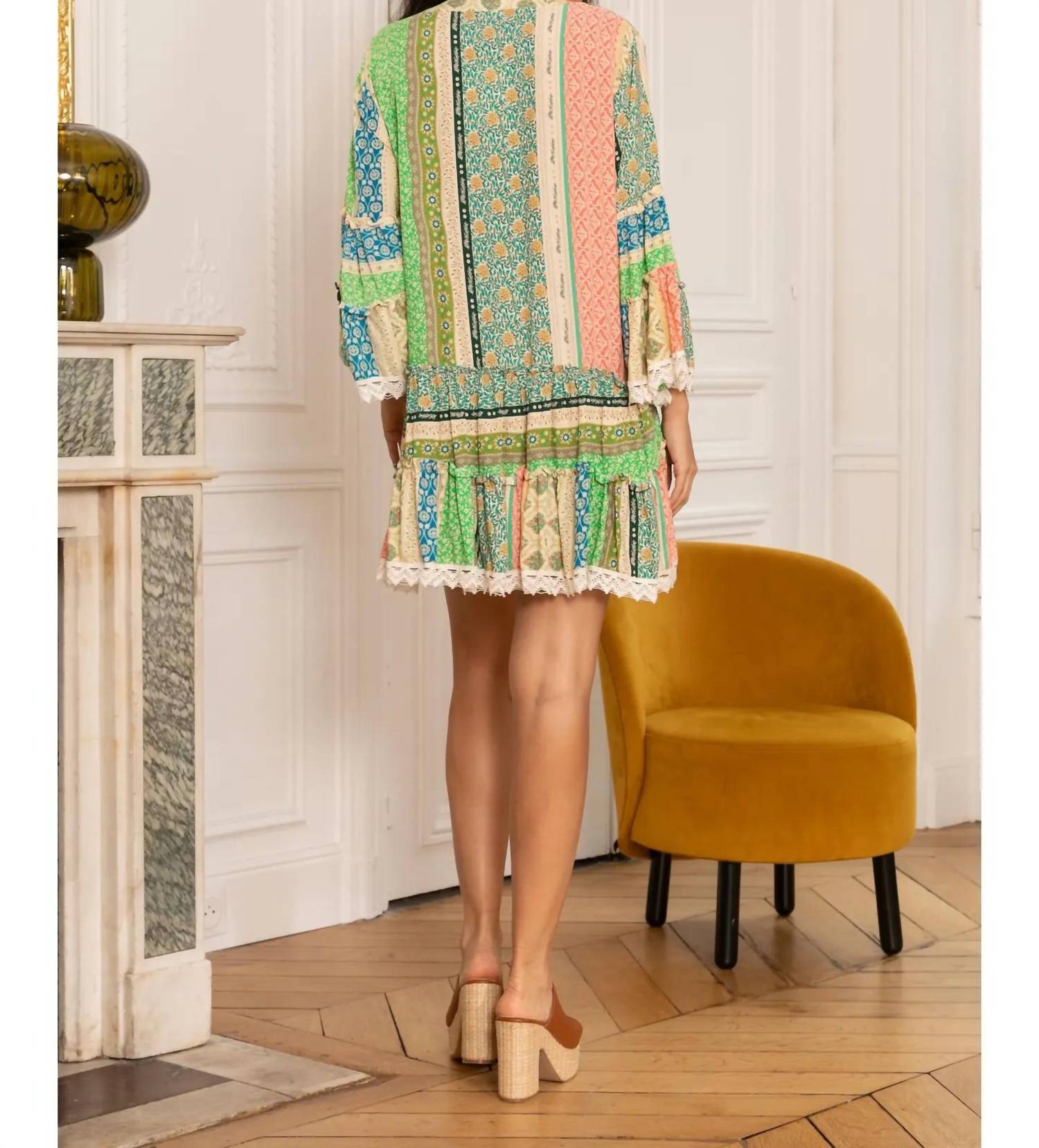 Last Queen - Ethnic Print Tunic Dress