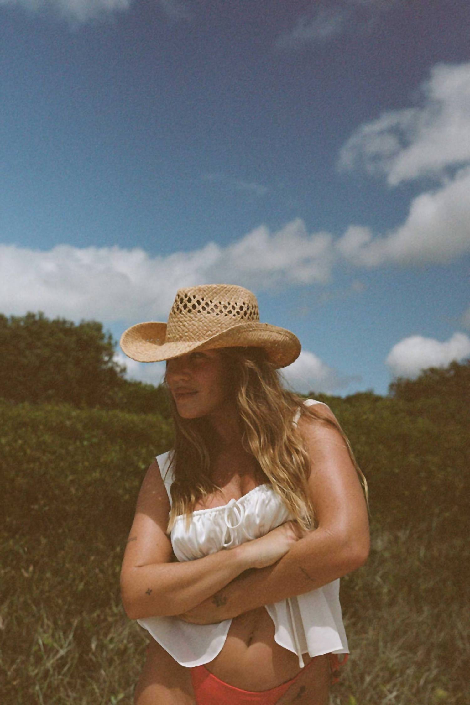 Lack of Color Desert Cowboy in tan - women's hat - alternate view