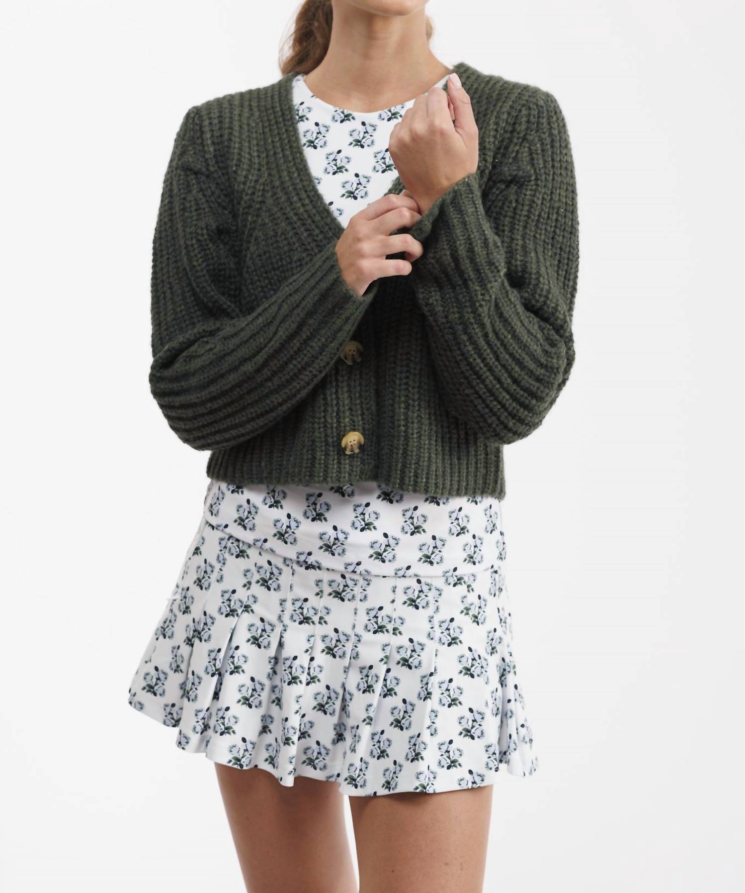 SMITH & QUINN Women's Hyacinth Sweater in rosemary - women's sweater - detail view